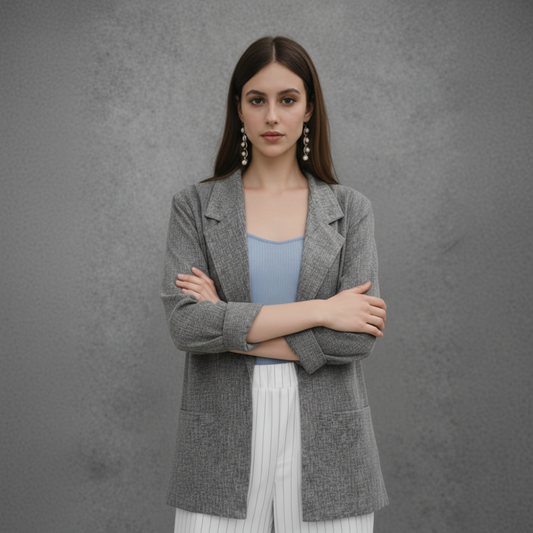 Blazer en Laine Grise